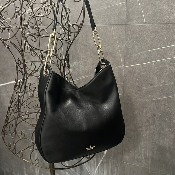 kate spade Handbags - Kate Spade leather bag with dust bag and shopping bag. EUC black